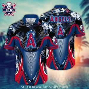 Los Angeles Angels Waves And Hawaiian Flora Shirt