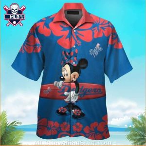 Los Angeles Dodgers Hawaiian Shirt -Minnie Mouse Tropical Paradise Edition