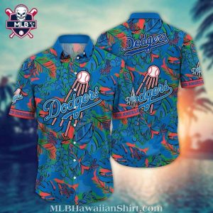 Los Angeles Dodgers Tropic Pitch MLB Hawaiian Shirt – Lively Green Foliage