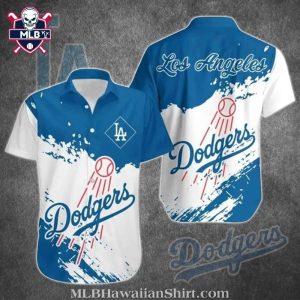 Los Angeles Dodgers Wave Splash MLB Hawaiian Shirt – Dynamic Blue Contrast