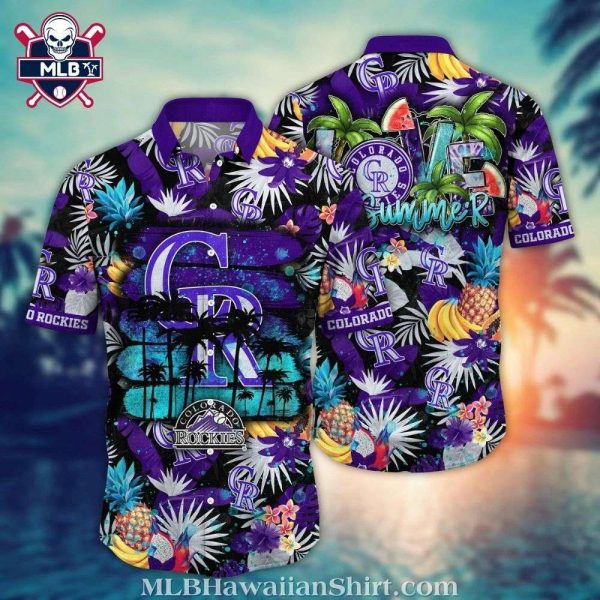 Love Summer – Rockies Tropical Fruit And Palm MLB Hawaiian Shirt