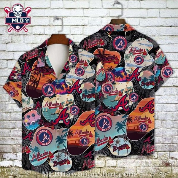 MLB Atlanta Sunset Braves Hawaiian Shirt – Tropical Night Vibes