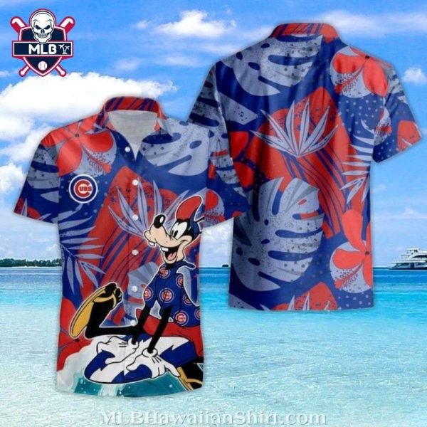 MLB Chicago Cubs Hawaiian Shirt With Goofy Surfing Graphic