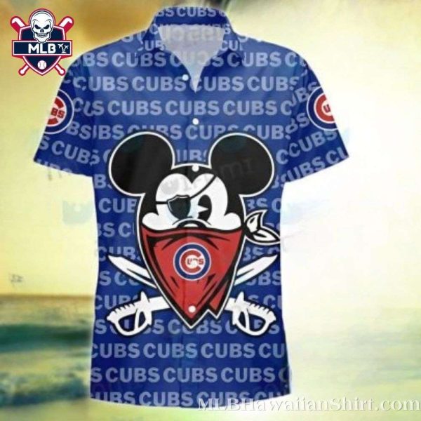 MLB Chicago Cubs Hawaiian Shirt With Mickey Pirate Graphic