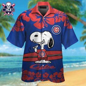 MLB Chicago Cubs Hawaiian Shirt With Snoopy Graphic