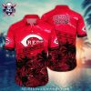 Sunset Palm Silhouette – Cincinnati Reds Tropical Hawaiian Shirt