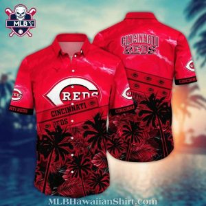 MLB Cincinnati Reds Sunset Palms Tropical Hawaiian Shirt