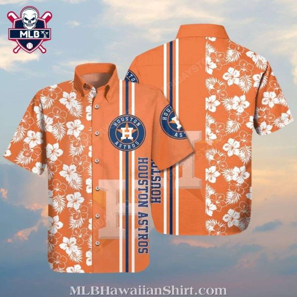 MLB Houston Astros Orange Blossom Hawaiian Shirt