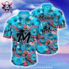 Vibrant Tropical Paradise Atlanta Braves Aloha Shirt