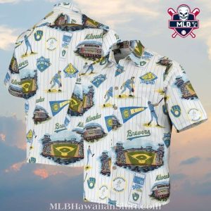 MLB Milwaukee Brewers Tropical Hawaiian Shirt With Stadium Design