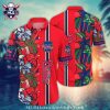 MLB Philadelphia Phillies Red Tropical Hibiscus Fan Hawaiian Shirt