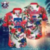 MLB Philadelphia Phillies Nautical Charm Red Floral Hawaiian Shirt