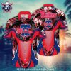 MLB Philadelphia Phillies Red Botanical Bliss Hawaiian Shirt