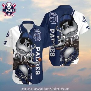 MLB San Diego Padres Hawaiian Shirt With Jack Skellington And Zero Graphic