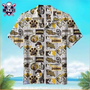 MLB San Diego Padres Montage Collage Tropical Shirt