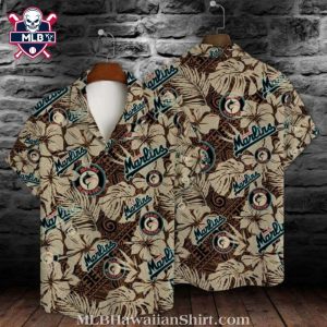 Miami Marlins Vintage Palms Aloha Shirt