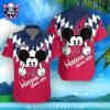 Minnie Mouse Braves Charming Aloha Shirt – Animated Fun In Red