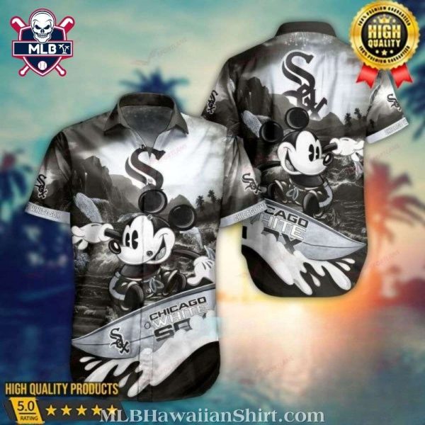 Mickey Surfing Graphic Chicago White Sox Hawaiian Shirt