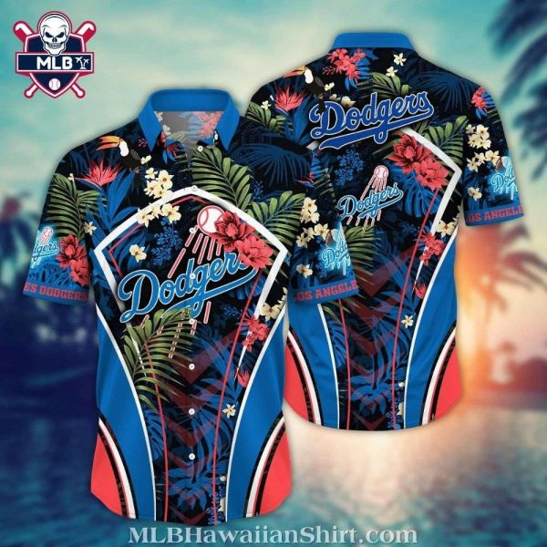 Midnight Palm Dodgers Hawaiian Fan Shirt