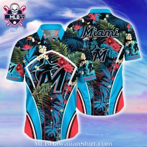 Midnight Tropic Marlins Elegance – Miami Marlins Hawaiian Shirt