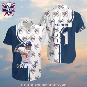 Mike Piazza Dodgers Champions MLB Jersey Hawaiian Shirt – Legacy Edition