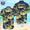 Tropical Dusk – Milwaukee Brewers Sunset Palm Hawaiian Shirt