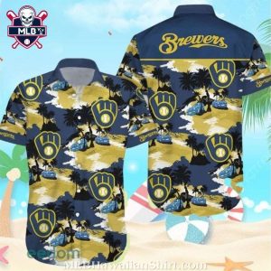 Milwaukee Brewers Beachfront Party – Tropical Hawaiian Shirt