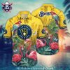 Milwaukee Brewers Logo Print Hawaiian Shirt – Jason Voorhees Halloween Graphic