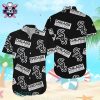 Customizable Chicago White Sox Black Floral Hawaiian Shirt