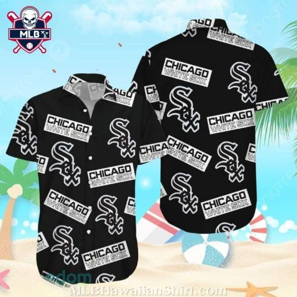 Minimalist Chicago White Sox Logo Hawaiian Shirt