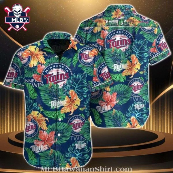 Minnesota Twins Lush Tropical Garden Hawaiian Shirt