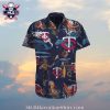 MLB Minnesota Twins Baseball Stitch Hawaiian Shirt