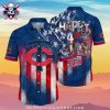 Minnesota Twins Patriotic Floral Hawaiian Shirt With American Flag Patterns