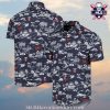 Minnesota Twins Floral Wave Striped Aloha Shirt