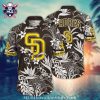 Monochrome Hibiscus – Padres Classic Hawaiian Shirt