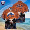 NY Mets Monochrome Floral Paradise Aloha Shirt – Cool Ocean Vibes