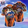 NY Mets Hawaiian Sunset Glory Shirt – Citrus Orange And Palms