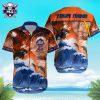 New York Mets Tribal Fusion Orange Aloha Shirt