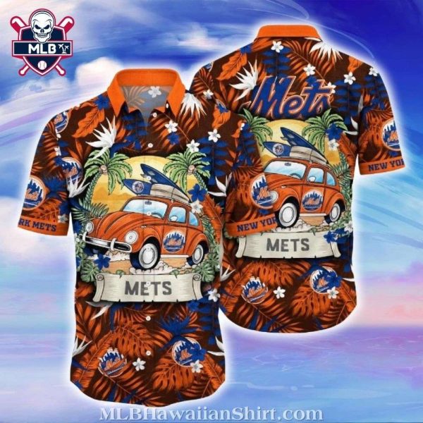 NY Mets Surf’s Up Hawaiian Shirt – Vintage Van And Victory