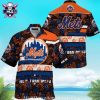 NY Mets Urban Tiki Navy Blue Hawaiian Shirt