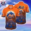 NY Mets Urban Tiki Navy Blue Hawaiian Shirt