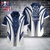 Navy And White Yankees Dynamic Stripes Custom Name Aloha Shirt