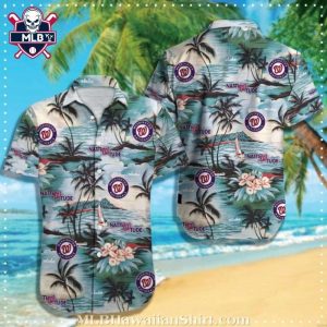 Nationals Oasis – Washington Palms And Surf Aloha Shirt