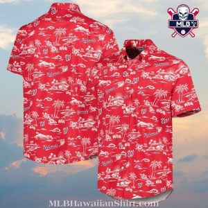 Nationals Red Skies – Washington Team Spirit Hawaiian Shirt