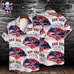 Nautical Boston Red Sox Hawaiian Shirt With Oceanic Vibes