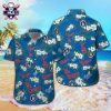 MLB LA Dodgers Hawaiian Shirt With Surfing Mickey Graphic