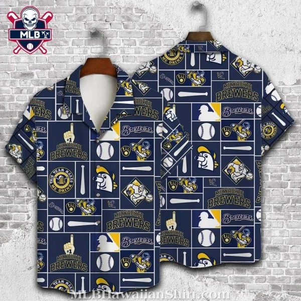 Navy Pride Milwaukee Brewers Hawaiian Aloha Shirt – MLB Classic Edition