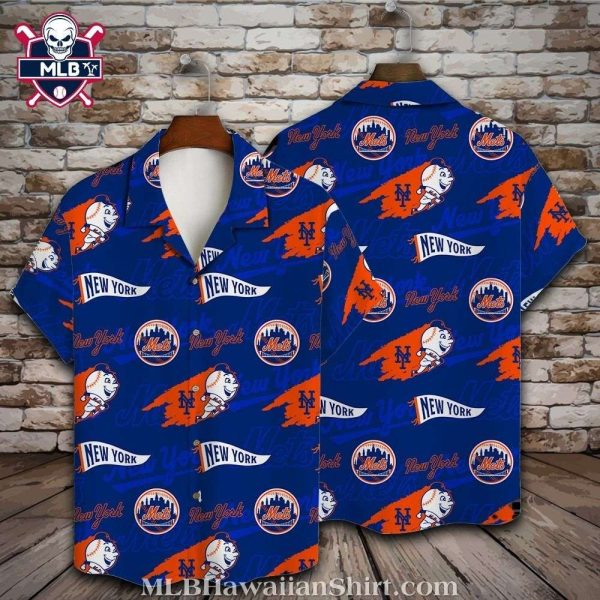 New York Mets Midnight Mascot Parade Hawaiian Shirt