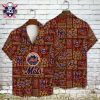 NY Mets Pinstripe Customizable White Aloha Hawaiian Shirt