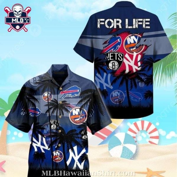 New York Sports Team Tribute Hawaiian Shirt